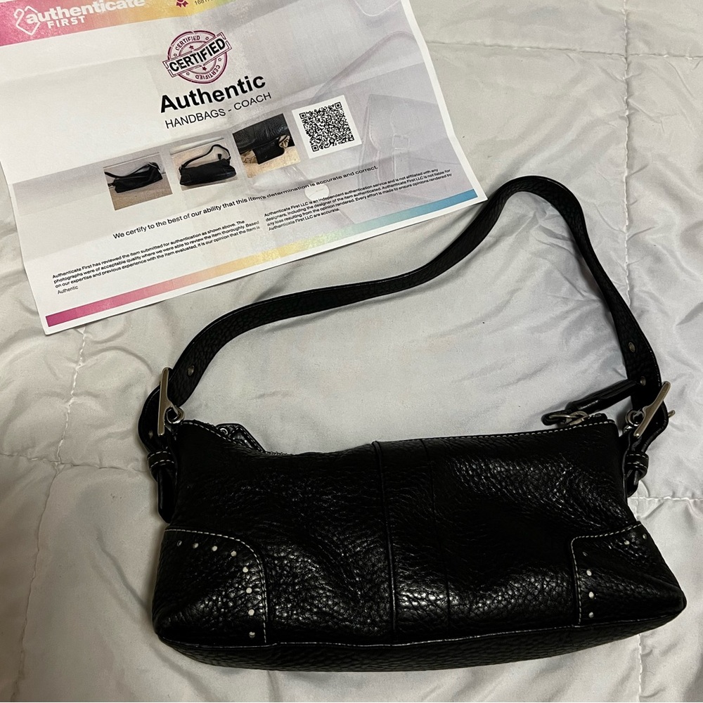 Coach Black Leather Satchel